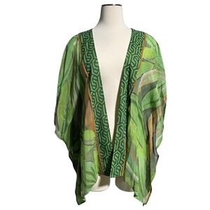 SOFT SURROUNDINGS TROPICAL PRINT DAHLIA WRAP COVER-UP SZ L/XL
